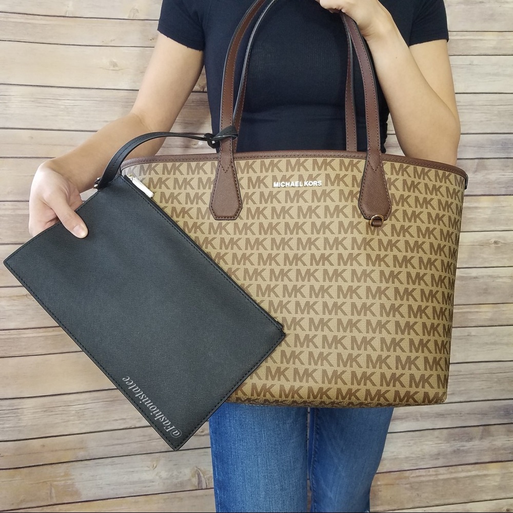 NWT MICHAEL KORS REVERSIBLE CANDY LARGE TOTE - Picture 2 of 7